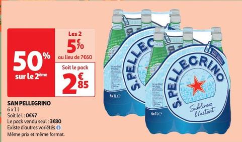 San Pellegrino - 6x1l offre à 2,85€ sur Auchan Hypermarché