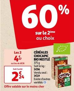 Nestlé - Céréales Chocapic Bio  offre à 3,19€ sur Auchan Hypermarché