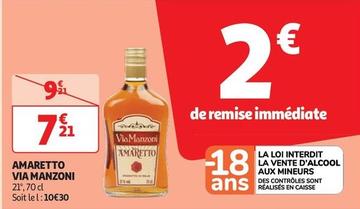 Via Manzoni - Amaretto offre à 7,21€ sur Auchan Hypermarché