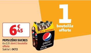 Pepsi - Zero Sucres offre à 6,45€ sur Auchan Hypermarché