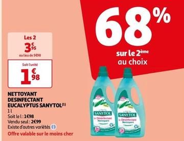Sanytol - Nettoyant Desinfectant Eucalyptus offre à 2,99€ sur Auchan Hypermarché