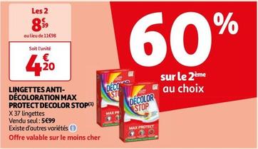 Decolor Stop - Lingettes Anti-Décoloration Max Protect offre à 5,99€ sur Auchan Hypermarché