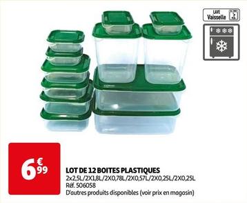 Lot De 12 Boîtes Plastiques  offre à 6,99€ sur Auchan Hypermarché