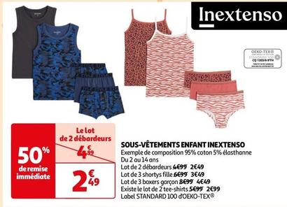 Inextenso - Sous-vêtements Enfant offre à 2,49€ sur Auchan Hypermarché