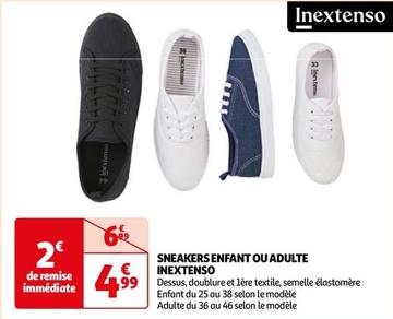 Inextenso - Sneakers Enfant Ou Adulte offre à 4,99€ sur Auchan Hypermarché