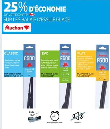 25% D'économie Sur Votre Compte Sur Les Balais D'essuie Glace offre sur Auchan Hypermarché
