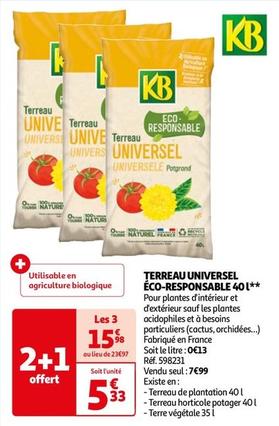 Terreau Universel Éco-responsable offre à 7,99€ sur Auchan Hypermarché