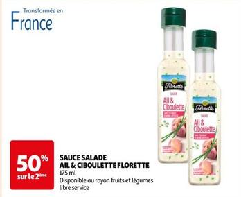 Florette - Sauce Salade Ail & Ciboulette offre sur Auchan Supermarché