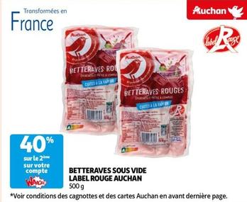 Auchan - Betteraves Sous Vide Label Rouge offre sur Auchan Supermarché