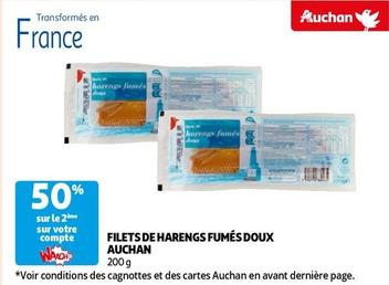 Auchan - Filets De Harengs Fumés Doux offre sur Auchan Supermarché