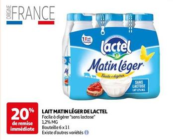 Lactel - Lait Matin Léger De offre sur Auchan Supermarché