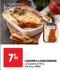 Lasagne A La Bolognaise offre à 7,99€ sur Auchan Supermarché