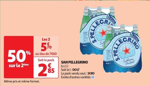 San Pellegrino - Eau offre à 2,85€ sur Auchan Supermarché
