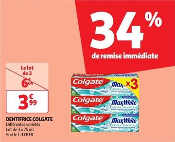 Colgate - Dentifrice offre à 3,99€ sur Auchan Supermarché