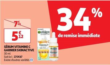 Garnier - Sérum Vitamine C Skinactive offre à 5,12€ sur Auchan Supermarché