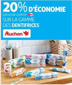 Auchan - Sur La Gamme Des Dentifrices offre sur Auchan Supermarché
