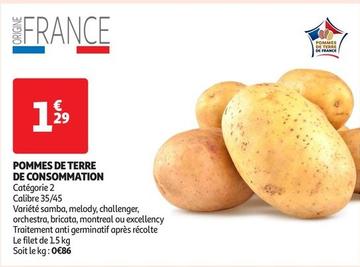 Pommes De Terre De Consommation offre à 1,29€ sur Auchan Supermarché