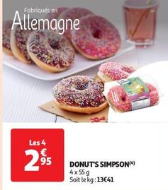 Donut's Simpson offre à 2,95€ sur Auchan Supermarché