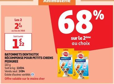 Pedigree - Batonnets Dentastix Récompense Pour Petits Chiens offre à 1,22€ sur Auchan Supermarché