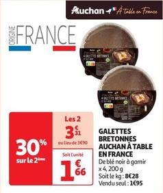 Auchan À Table En France - Galettes Bretonnes  offre à 1,66€ sur Auchan Supermarché