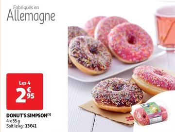 Donut's Simpson offre à 2,95€ sur Auchan Supermarché