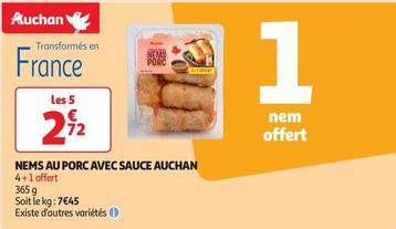 Nems Au Porc Avec Sauce Auchan offre à 2,72€ sur Auchan Supermarché