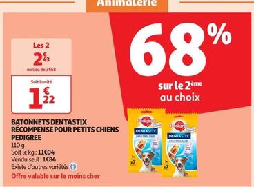 Pedigree - Batonnets Dentastix Recompense Pour Petites Chiens  offre à 1,22€ sur Auchan Supermarché