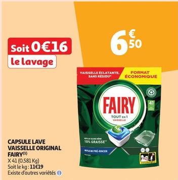 Fairy - Capsule Lave Vaisselle Original offre à 6,5€ sur Auchan Supermarché
