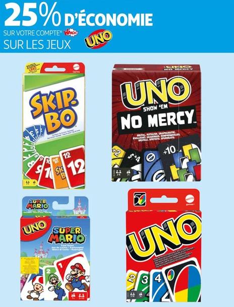 Mattel - Sur Les Jeux Uno offre sur Auchan Hypermarché
