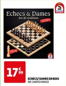 schmidt spiele - echecs/dames en bois