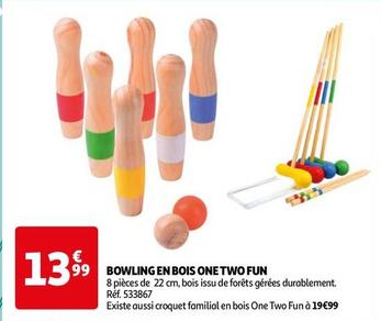 one two fun - bowling en bois 