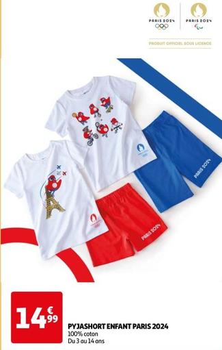 Pyjashort Enfant Paris 2024