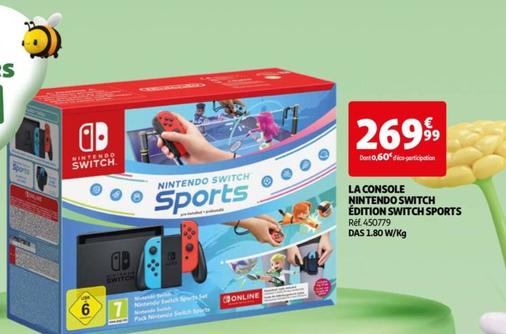 Nintendo - La Console Switch Édition Switch Sports offre à 269,99€ sur Auchan Hypermarché