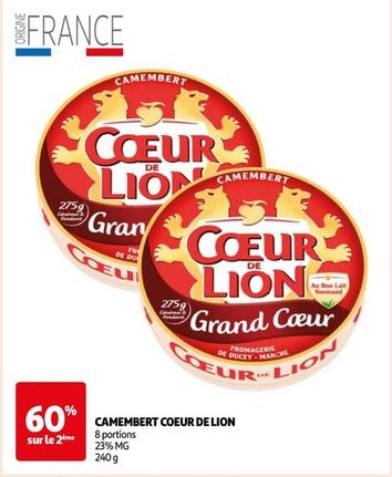 Coeur De Lion - Camembert offre sur Auchan Hypermarché