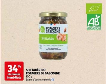 Potagers De Gascogne - Shiitakés Bio offre sur Auchan Hypermarché