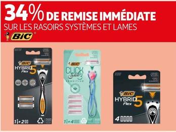 Bic - Sur Les Rasoirs Systèmes Et Lames offre sur Auchan Hypermarché