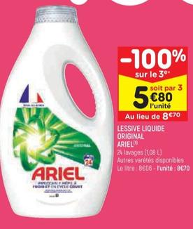 Ariel - Lessive Liquide Original offre à 8,7€ sur Leader Price