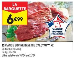 Viande Bovine Bavette D'Aloyau X2 offre à 6,99€ sur Leader Price