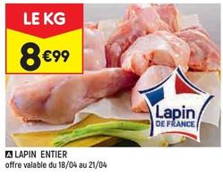 Lapin Entier offre à 8,99€ sur Leader Price