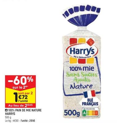 Harry's - 100% Pain De Mie Nature offre à 2,45€ sur Leader Price