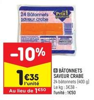 Batonnets Saveur Crabe offre à 1,35€ sur Leader Price