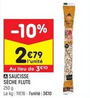 Leader Price - Saucisse Sèche Flute offre à 2,79€ sur Leader Price