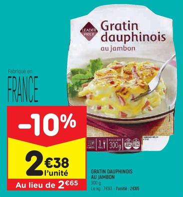 Leader Price - Gratin Dauphinois Au Jambon offre à 2,38€ sur Leader Price