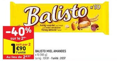 Balisto - Miel Amandes offre à 2,37€ sur Leader Price
