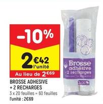 Leader Price - Brosse Adhesive + 2 Recharges offre à 2,42€ sur Leader Price