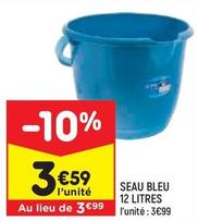 Seau Bleu 12 Litres offre à 3,59€ sur Leader Price