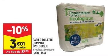 Leader Price - Papier Toilette Compact Écologique