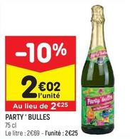 Party' Bulles offre à 2,02€ sur Leader Price