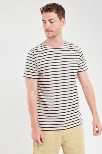 Short-sleeved Breton shirt - lightweight cotton offre à 49€ sur Armor Lux