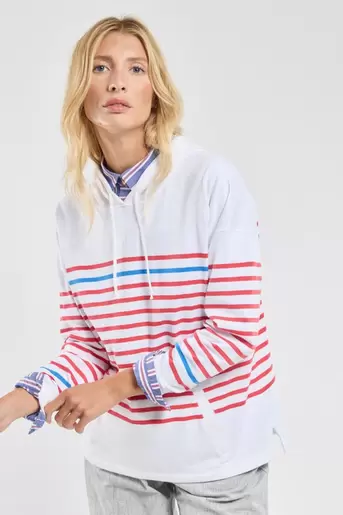 Striped hoodie - rustic cotton offre à 99€ sur Armor Lux